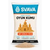 Svava Doğal Kuvars Oyun Kumu 25 kg – Kum Havuzu Kumu, Çocuk Kum Oyuncak, Duyusal Oyun, İç Dış Mekan, 3+ Yaş