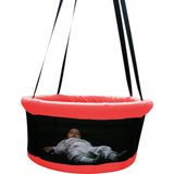 Svava Kırmızı Sepet Salıncak - %100 Pamuklu Ergonomik Tasarım ile Bahçe ve Ev Kullanımı İçin
