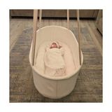 Svava Oval Beşik Demir Malzemeden Yapılmış 7 kg Ağırlığında Tekerleksiz Ergonomik Yapı - Beyaz