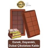 Svein 10 Bölmeli Dubai Çikolatası Kalıbı Silikon Bpa Free Kek Yapma Yıkanabilir Isıya Dayanıklı Esnek