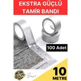 Svein 100 Adet 10 mt Gri Lifli Tamir Takviye Onarım Bandı Su Geçirmez Sızdırmaz Kuvvetli Dayanıklı Çatlak