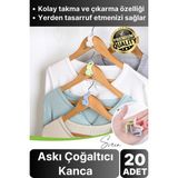 Svein 20 Adet Çok Amaçlı Askı Çoğaltıcı Gardrop Dolap Içi Düzenleyici Organizer Kanca Seti Çoklayıcı - Beyaz