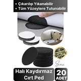 Svein 20 Adet Halı Kilim Koltuk Örtü Sabitleyici Kaydırmaz Cırt Kendinden Yapışkanlı Ped Yıkanabilir Bant siyah