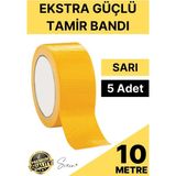 Svein 5 Adet 10 mt Sarı Tamir Takviye Kapatıcı Güçlü Onarım Bandı Su Geçirmez Sızdırmaz Dayanım Çatlak