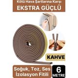 Svein 6 Metre Kahve Pvc Doğrama Kapı Pencere Soğuk Geçirmez Sızdırmaz İzolasyon Fitil Yapışkanlı 3x2=6 mt