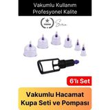 Svein 6'lı Kupa Vakumlu Masaj Aleti Hacamat Pompalı - Altın