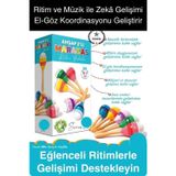 Svein Ahşap 2'li Marakas Seti Ritmi Yakala Müzik Aleti Çocuk Bebek Sesli Çın Çın Davul Çıngırak Vurmalı
