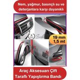 Svein #aksesuarbandı Araç Aksesuarı Çift Taraflı Yapıştırma Bandı 19MM x 1.5 Metre Gri Oto Spoiler Anten Çıta Harf Logo Amblem Krom Nikelaj Ogs Güçlü Montaj Bandı Dış Mekan Dayanıklı
