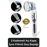 Svein Boncuklu Özel Filtreli Arıtmalı Tazyikli Kireç Önleyici Su Tasarruflu Duş Başlığı 06026