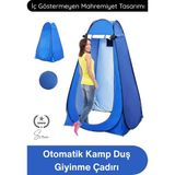 Svein #çadır Giyinme Çadırı Otomatik Kamp Duş Çadırı Tuvalet Kabini Pencereli Fermuarlı Iç Göstermeyen Portatif Prova Kabin Deniz Pazar Fotoğrafçı Kullanımı Taşıma Çantalı 120X120X190 cm - Çok Renkli