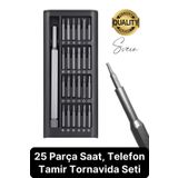 Svein Çok Amaçlı 25 Parça Tornavida Seti Cep Telefonu Gözlük Kamera Saat Tablet Onarım Tamir Özel Kutulu