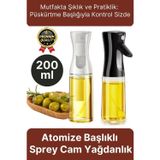 Svein Çok Amaçlı Atomize Başlıklı Sızdırmaz Airfryer Püskürtmeli Fısfıs Sprey Cam Yağdanlık 200 Ml 1 Adet