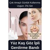 Svein Çok Amaçlı Estetik Günlük Lastikli Yüz Kaş Göz Boyun Vücut Kaz Ayağı İpli Gerdirme Bantları 3'lü Set
