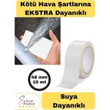 Svein Çok Amaçlı Su Geçirmez Sızdırmaz Dayanıklı İzolasyon Tamir Bandı 48 mm 10 mt 1 Adet - Beyaz