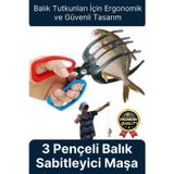 Svein Çok Fonksiyonlu Ergonomik Tasarım Kaymayı Engelleyen Pense 3 Pençeli 11 cm Balık Sabitleyici Maşa