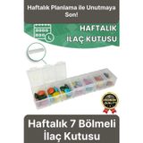 Svein Dayanıklı Düzenleyici Organizer Abs Plastik Şeffaf Haftalık Günlük 7 Bölmeli İlaç Hap Saklama Kutusu