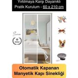 Svein Dayanıklı Mıknatıslı Kapı Sinekliği 60x210 cm Tül Haşere Böcek Sivrisinek Geçirmez Manyetik Beyaz