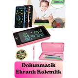 Svein Eğitici Eğlenceli LCD Tablet Kalemli Dokunmatik Ekranlı Not Alma Yazı Tableti - Renkli