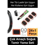 Svein Ekstra Güçlü Araba Bisiklet Motosiklet Soğuk Yama Lastik Tamir Yaması Seti 24 Parça Kolay Pratik