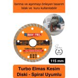 Svein #ElmasTestere 115 mm Turbo Elmas Kesim Diski Spiral Uyumlu Beton Seramik Mermer Taş Granit Fayans