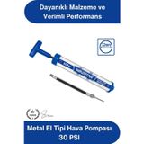 Svein #Elpompası Metal El Tipi Hava Pompası 30 Psi Mini Bisiklet Lastik Top Şişirme Pompası Alüminyum Gövd