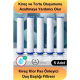 Svein #Filtre 5 Adet Duş Başlığı Filtresi Kireç Klor Pas Önleyici Yedek Filtre Seti Pamuk Su Arıtma Kartuş