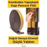 Svein #Fitil Kapı Ve Pencere Soğuk Izolasyon Bandı Fitili Kendinden Yapışkanlı Kauçuk Yalıtım Bant 2x10 = 20 Mt
