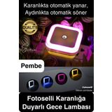 Svein Fotoselli Gece Lambası Karanlıkta Otomatik Yanıp Sönen Aydınlığa Duyarlı Koridor Antre Loş Led Işık
