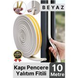 Svein Güçlü Kendinden Yapışkanlı Kapı Pencere Soğuk Hava Geçirmez Yalıtım İzolasyon Beyaz Fitil 10 Metre