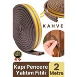 Svein Güçlü Kendinden Yapışkanlı Kapı Pencere Soğuk Hava Geçirmez Yalıtım İzolasyon Kahve Fitil 2 Metre