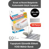 Svein #güvenliketiketi Yapışkanlı Güvenlik Etiketi Voıd Mühür Bandı 30 Adet Kurcalama Garantili Ambalaj Koruma Sticker Kargo Paket Evrak Koli Kutu Güvence Mührü Sahtecilik Önleme Hasar Kontrol Etiket 3X8CM - 3 x 8 cm