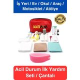 Svein İş Yeri Okul Ev Araç Motosiklet İlk Yardım Seti Çantalı Acil Müdahale Kiti Ecza Dolabı Medikal