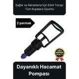 Svein Kaliteli Dayanıklı Tüm Kupalara Uyumlu Islak Kuru Kullanım 2 Parmak Hacamat Çekme Vakum Pompası - Siyah