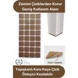 Svein #Keçe 30x30 mm Yapışkanlı Kare Keçe Mobilya Altı Zemin Koruyucu Kahverengi Çizilme Önleyici Gürültü Azaltıcı Masa Sandalye Dolap Ayak Pedi Dayanıklı Kaydırmaz Kesilebilir Ev Ofis Kullanımı