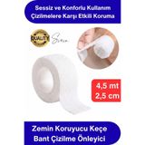 Svein #Keçe Zemin Koruyucu Keçe Bant 4,5 Metre Beyaz Yapışkanlı Mobilya Ayağı Keçesi Ses Önleyici Çizilme Önleyici Parke Laminat Fayans Koruma Kesilebilir Masa Sandalye Dolap Sehpa İçin