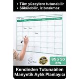 Svein Kendinden Yapışkanlı Manyetik Bir Aylık Program Planlayıcı Takvim Duvar Sökülebilir İz Bırakmaz