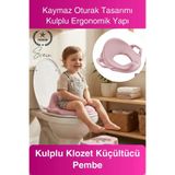 Svein #Klozet Pembe Kulplu Klozet Küçültücü Çocuk Adaptörü Tuvalet Eğitimi İçin Kaymaz Oturağı Küçültücü