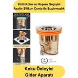 Svein #KokuÖnleyici Koku Önleyici Gider Aparatı DN40 DN50 Lavabo Sifon Geri Akış Engelleyici Paslanmaz Çelik Izgara Silikon Conta Mutfak Banyo Tuvalet Haşere Sızdırmaz Su Tahliye Valfi 90 Derece