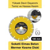 Svein #mermerkesici 180 mm Soketli Elmas Beton Kesme Diski Profesyonel Mermer Seramik Taş Fayans Granit - Gri - diğer