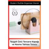 Svein #organizer Mutfak Organizer Tencere Kapağı ve Kesme Tahtası Standı Tezgah Üstü Kapak Tutucu Modern - Çok Renkli - diğer