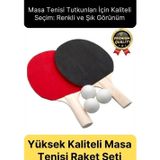 Svein Özel Seri Yüksek Kaliteli Eğlence Oyun Renkli 2 Adet Raket 3 Pinpon Topu Masa Tenisi Raket Seti