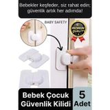 Svein Özel Tasarım Buzdolabı Çekmece Pencere Dolap Sabitleyici 5 Adet Çocuk Bebek Koruyucu Güvenlik Kilidi