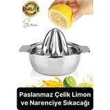 Svein Paslanmaz Çelik Limon ve Nar Sıkacağı Narenciye Mutfak El Aleti Pratik Sıkacak Yıkanabilir Hijyenik