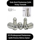 Svein #pastasüsleme Pasta Süsleme 5'li Profesyonel Büyük Boy Paslanmaz Çelik Krema Sıkma Fırfır Duy Uçları Cupcake Pasta Dekorasyon Rus Duyu Şanti Krema Çiçek Desen Süsleme Seti