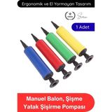 Svein #pompa Balon Şişirme Pompası Dayanıklı Plastik El Manuel Pratik Taşınabilir Hava Basma Aparatı Şişme Oyuncak Deniz Yatağı Can Simidi Parti Malzemesi Kamp Organizasyon Yardımcısı - 1 - Renkli