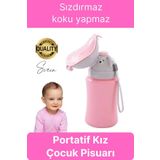 Svein Portatif Kız Çocuk Pisuarı Lazımlık Çiş Eğitimi Taşınabilir Acil Taşınabilir Pembe Sızdırmaz Tuvalet