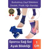 Svein Pratik Burkulmuş Zayıf Kaslara Koruma Destek Sağlayan Ağrı Bandaj Sporcu Sağ Sol Ayak Bilekliği - Normal