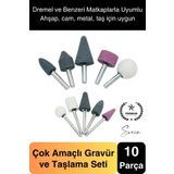 Svein Premium 10 Parça Hobi Gravür Taşlama Ucu Mini Metal Ahşap Oyma Seti Parlatma Zımparalama Fırçalama