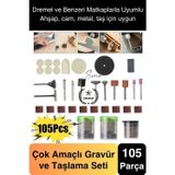Svein Premium 105 Parça Hobi Gravür Taşlama Ucu Mini Metal Ahşap Oyma Seti Parlatma Zımparalama Fırçalama