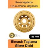 Svein Premium 115 mm Mermer Beton Elmaslı Taşlama Silme Parlatma Diski Uzun Ömürlü Dayanıklı Çanak